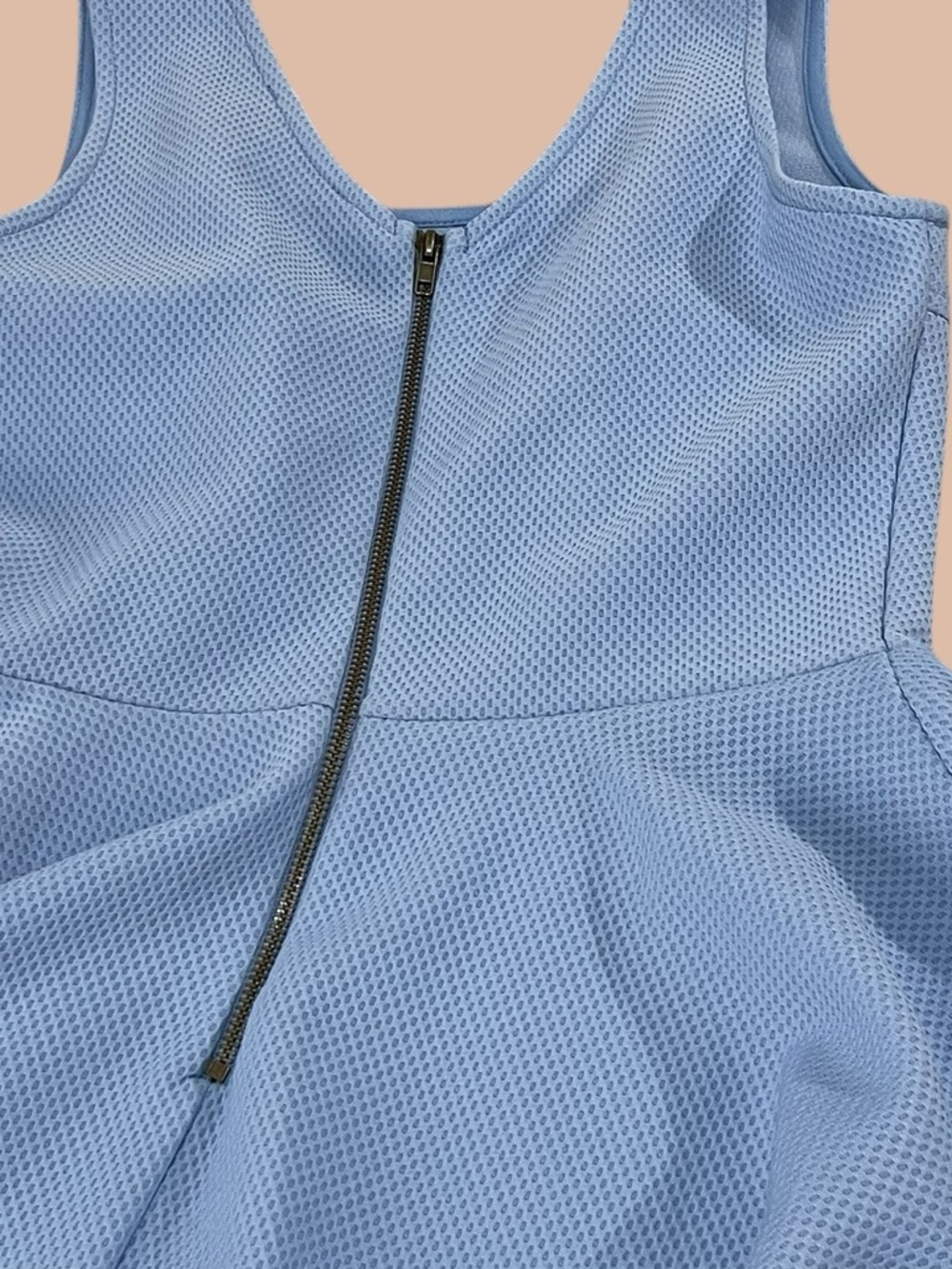Lulus Women’s Size M Fit  Flare Sleeveless Mini Dress Light Blue Polyester - Picture 9 of 16